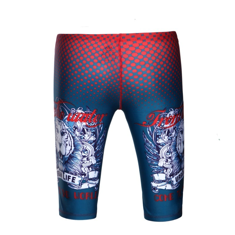 Seamless Stitching Digital Printing Swimming Trunks Men