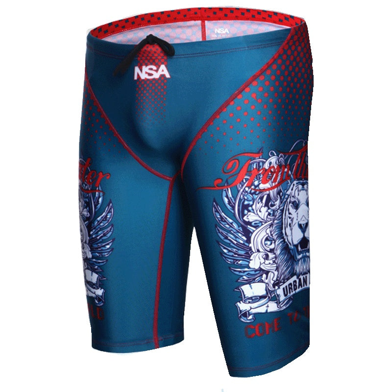 Seamless Stitching Digital Printing Swimming Trunks Men