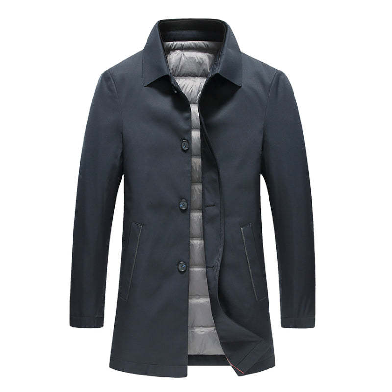 Light And Thin Down Jacket Medium And Long Down Windbreaker