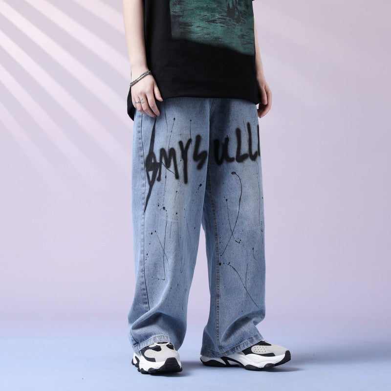 Sick Peak Vintage Belt Font Jeans - Blue / M