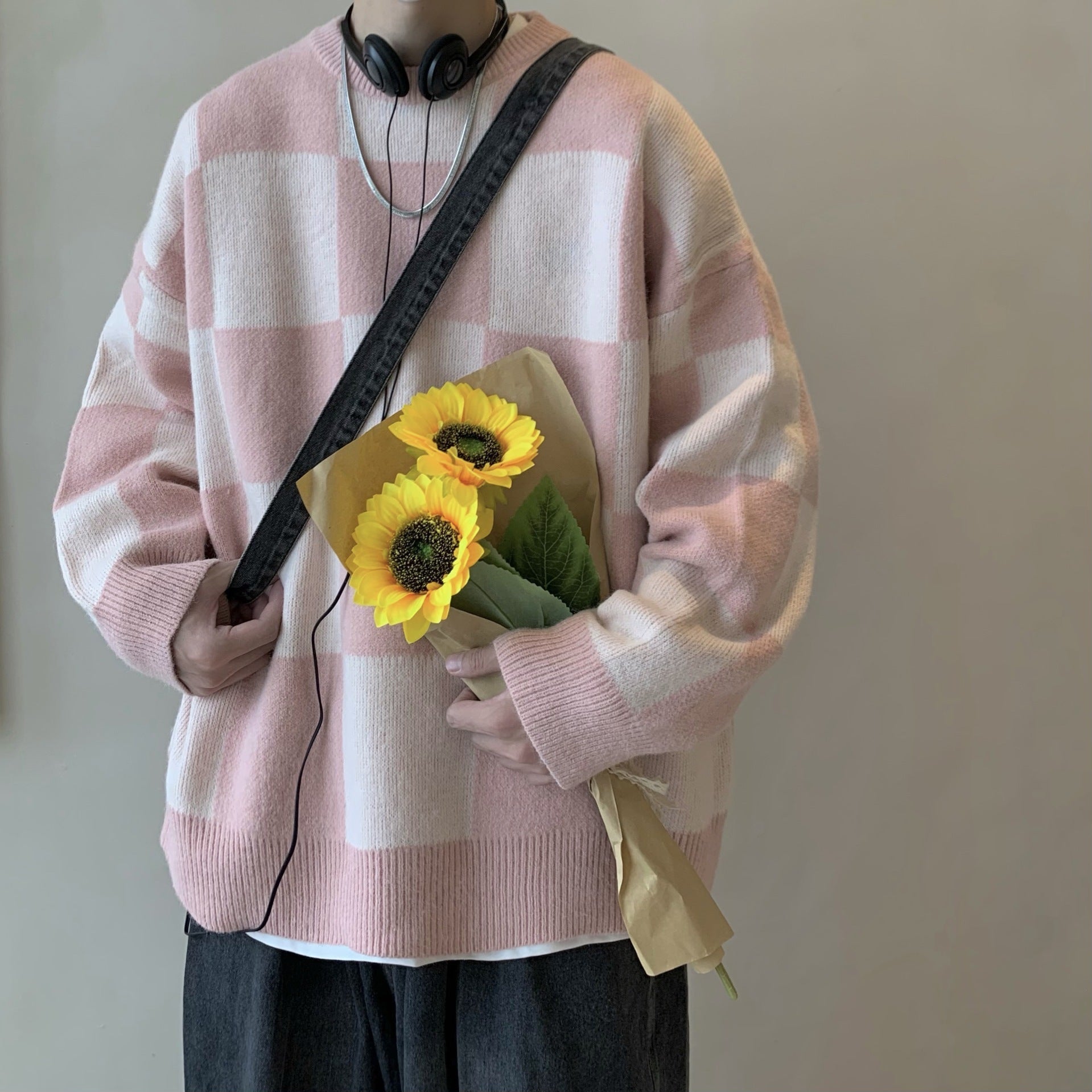 Loose And Idle Autumn And Winter Thickening Cotton Knitwear - Pink / M