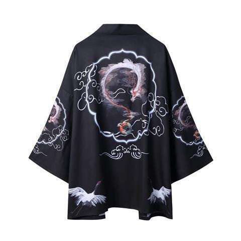 Loose Fitting Men’s And Women’s Quarter Sleeved Kimono Jacket - 3301grey / S