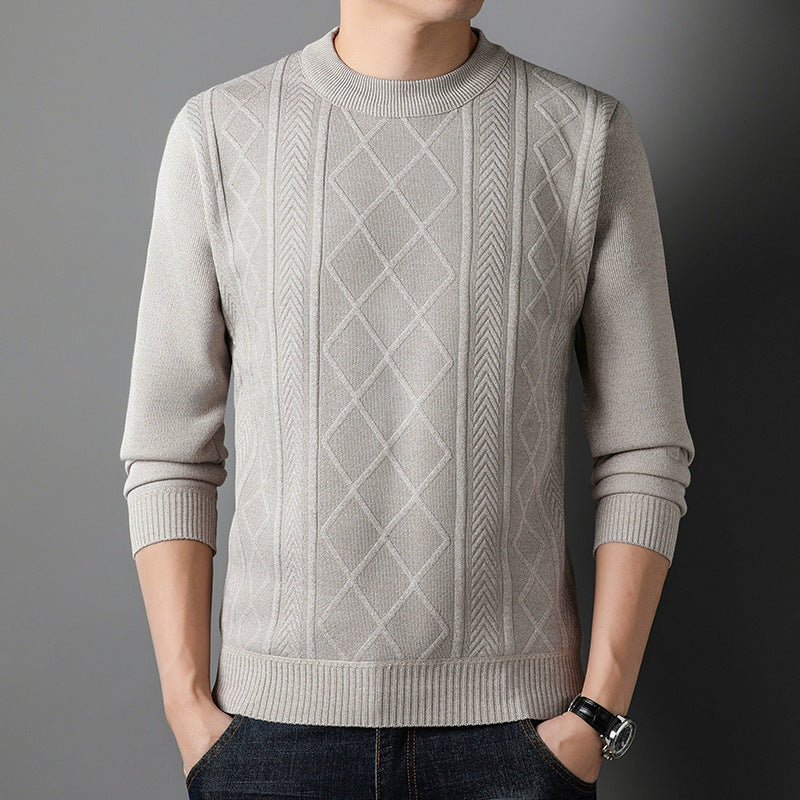 Loose Thickening Keep Warm Sweater Male - Beige / M