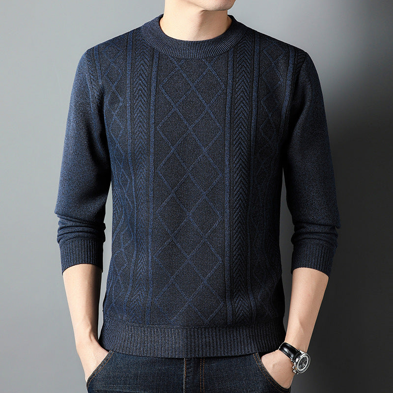 Loose Thickening Keep Warm Sweater Male - Blue / M