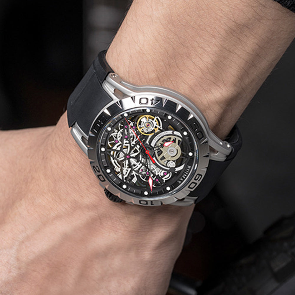 Luminous Mechanical Marvel Stainless Steel Luxury Clothing Accent
