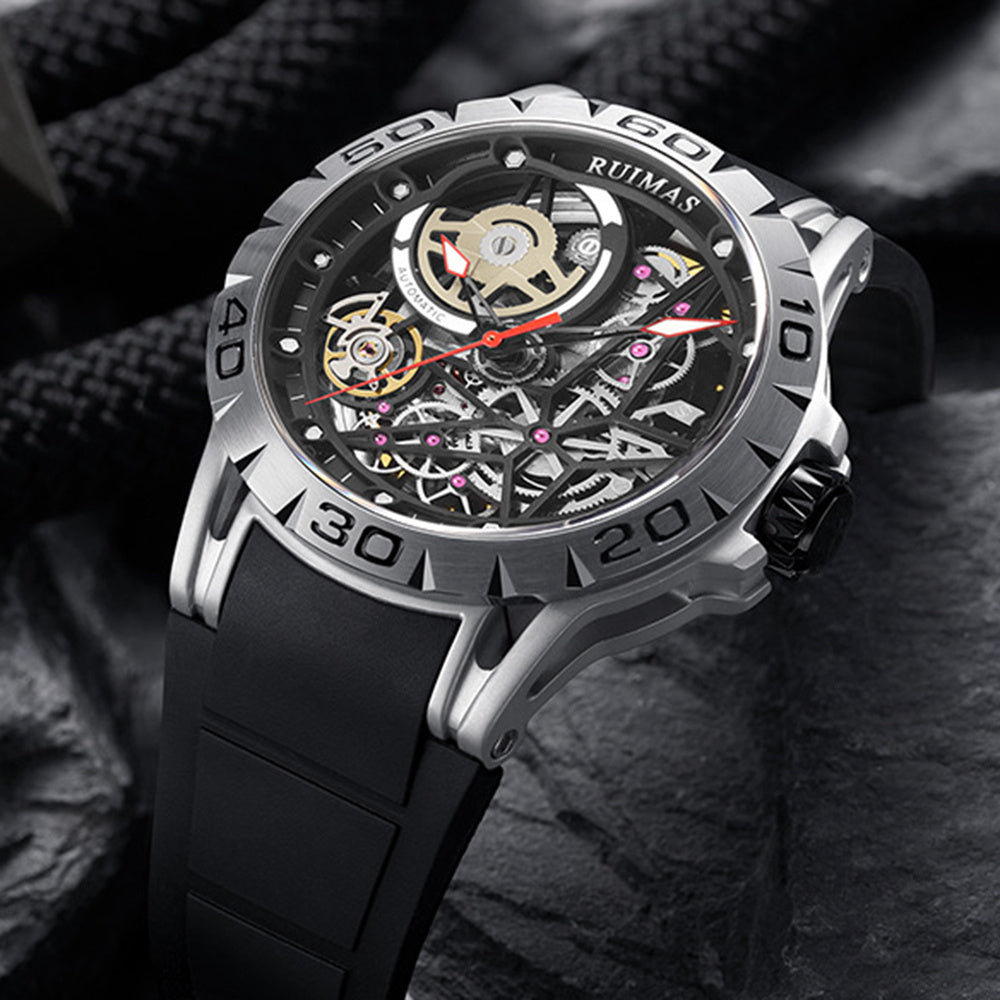 Luminous Mechanical Marvel Stainless Steel Luxury Clothing Accent