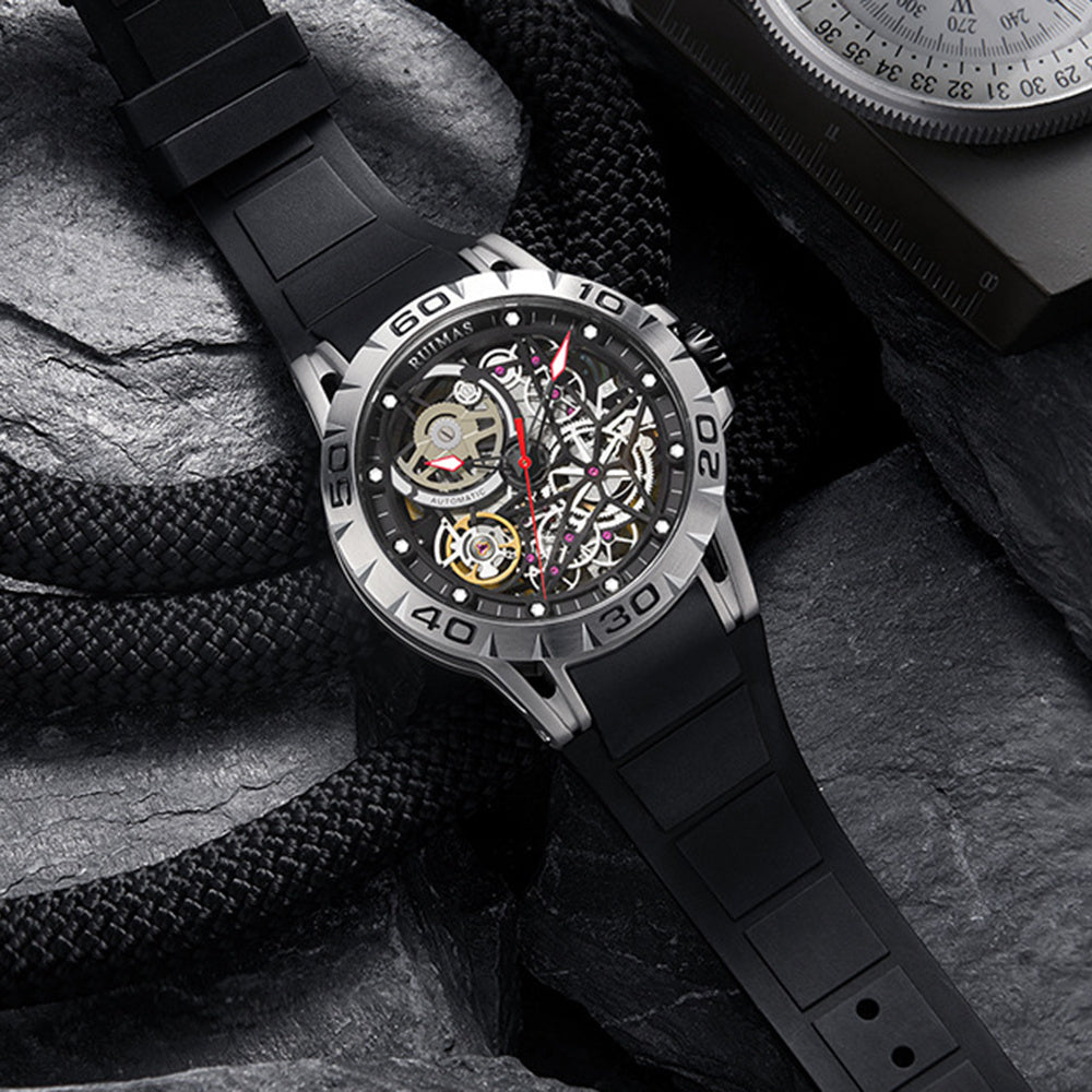 Luminous Mechanical Marvel Stainless Steel Luxury Clothing Accent