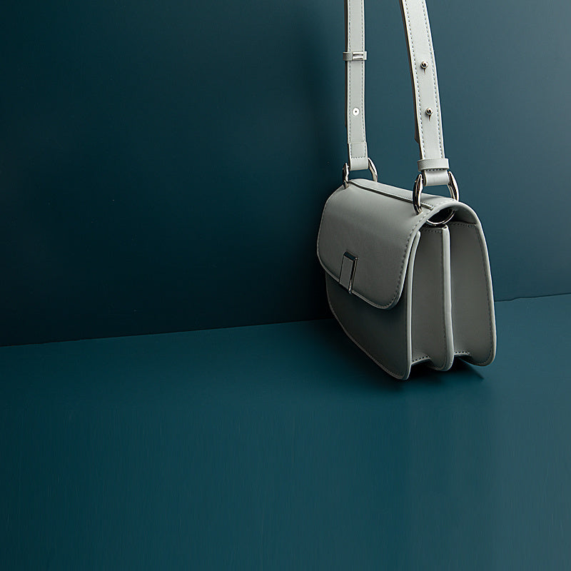 Luxury Cowhide Shoulder Strap Bag High-End Fashion Online - Grey