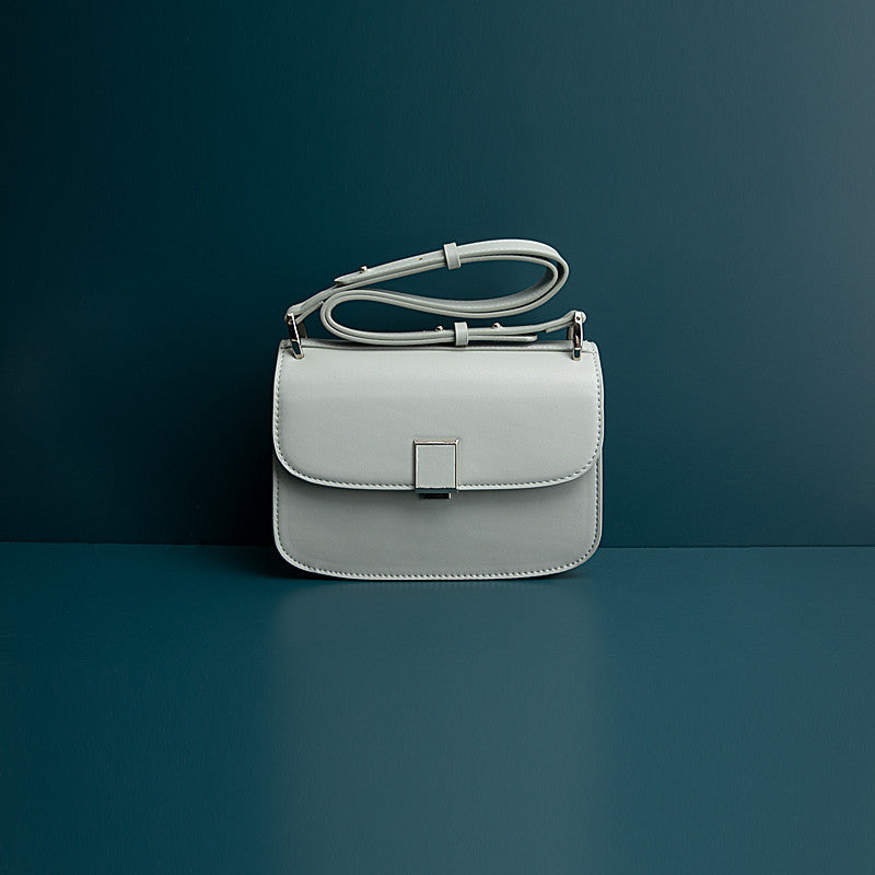 Luxury Cowhide Shoulder Strap Bag High-End Fashion Online - Grey