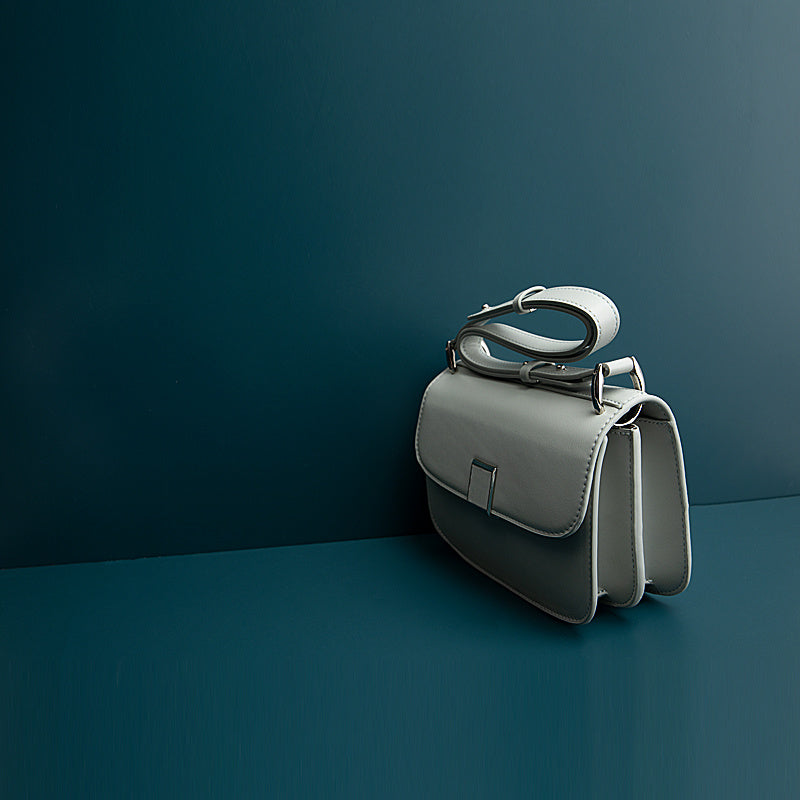 Luxury Cowhide Shoulder Strap Bag High-End Fashion Online - Grey