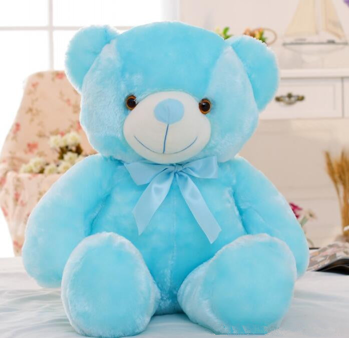 Glowing Teddy Bear - Blue 75cm