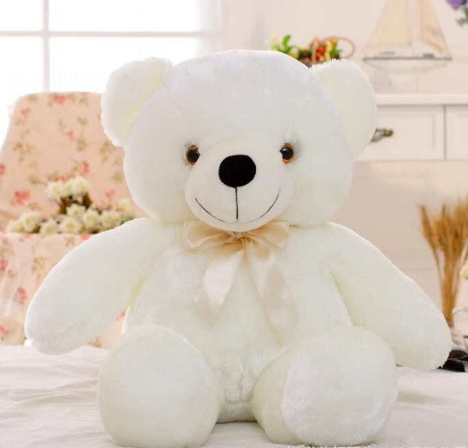 Glowing Teddy Bear - White 75cm