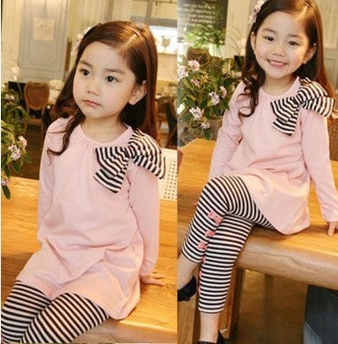 Girl clothing sets - Pink / 130cm