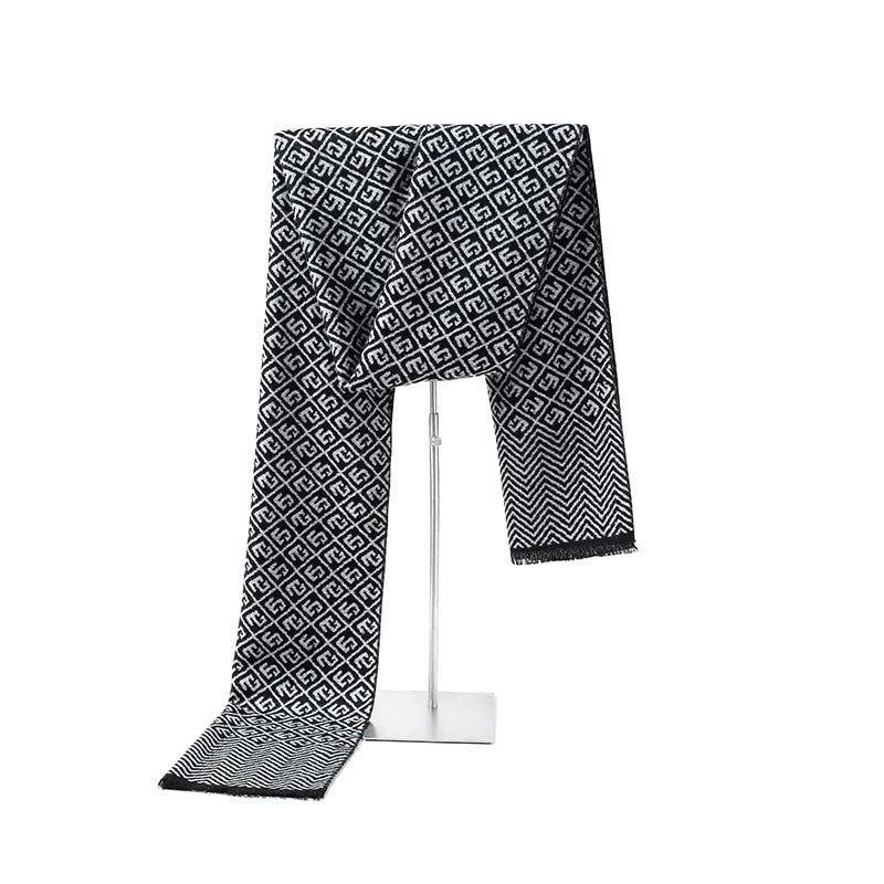 Winter Scarf Casual Business Men - Black