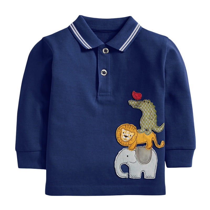 Little Maven Children’s T-shirt Autumn New European And American Children’s Clothing Boys - Photo Color / 90cm