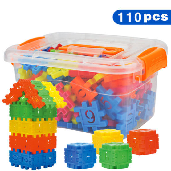 110pcs Set DIY Lepin Building Blocks Baby Boys And Girls 3D Blocks Funny Educational Mosaic Toys For Children Kids
