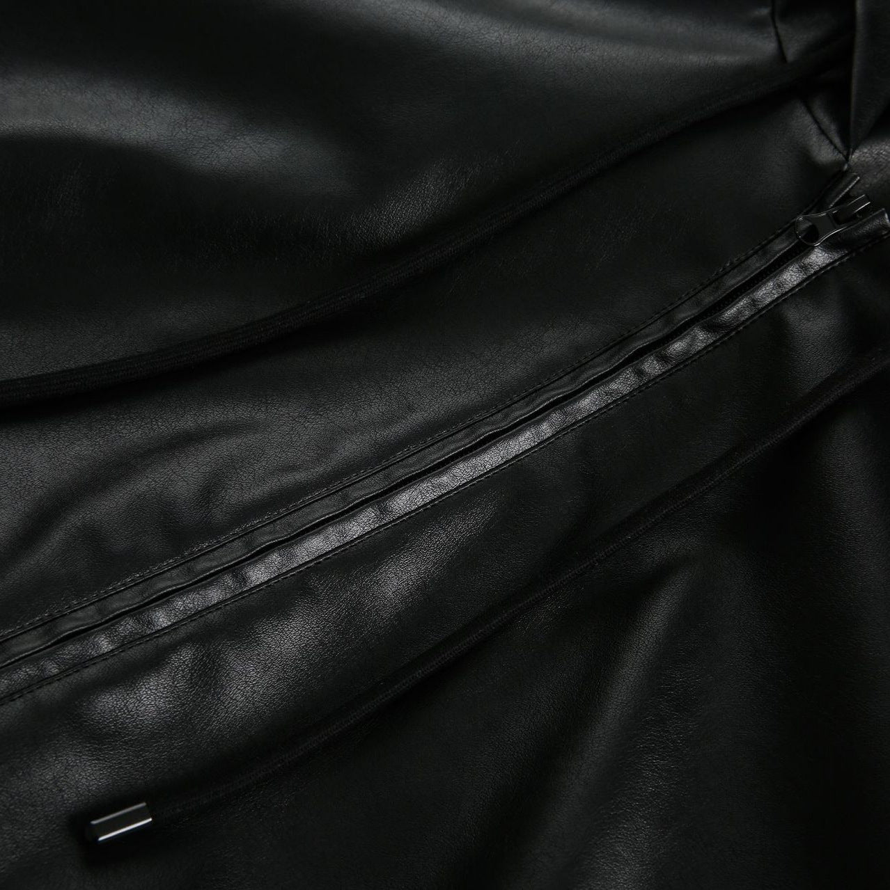 Men’s American-style Retro Simple Hooded Leather Coat Jacket