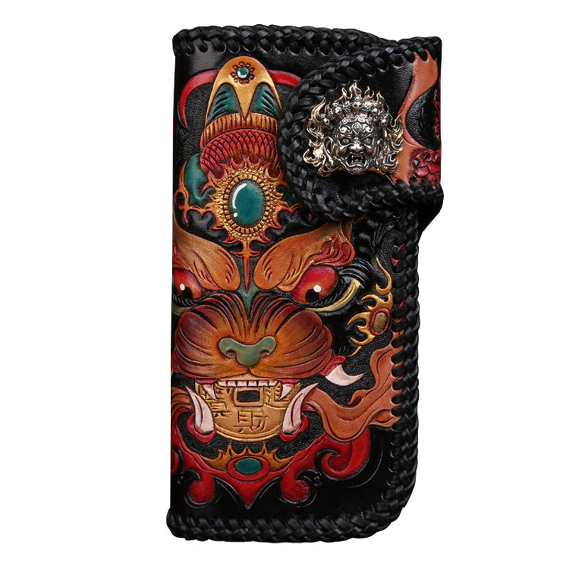 Men’s And Women’s Fashionable Leather Grab Bag - Daheitian buckle