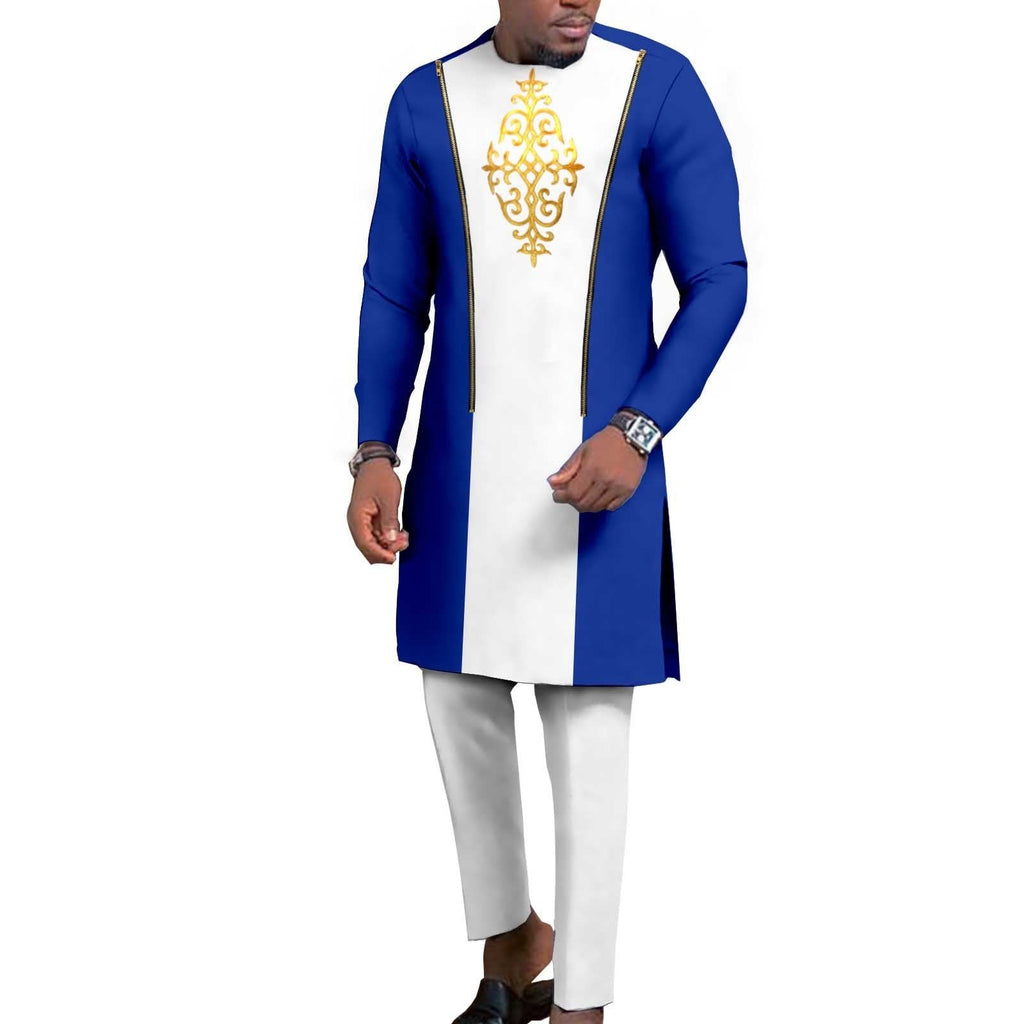 New Men’s Bronzing Cotton Two-piece Set - 1 Style / S