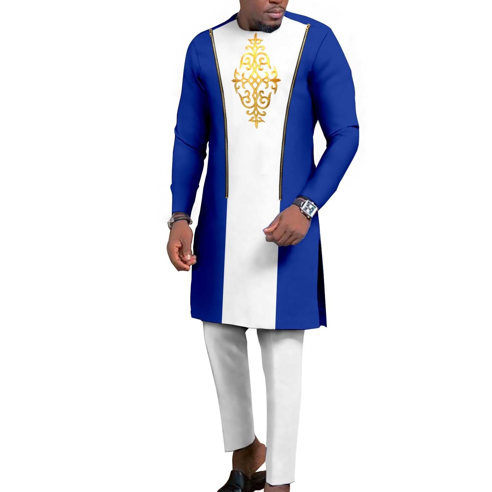 New Men’s Bronzing Cotton Two-piece Set - 1 Style / S