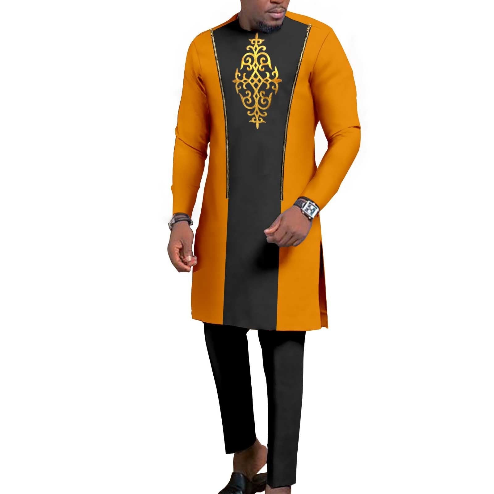 New Men’s Bronzing Cotton Two-piece Set - 10 Style / S