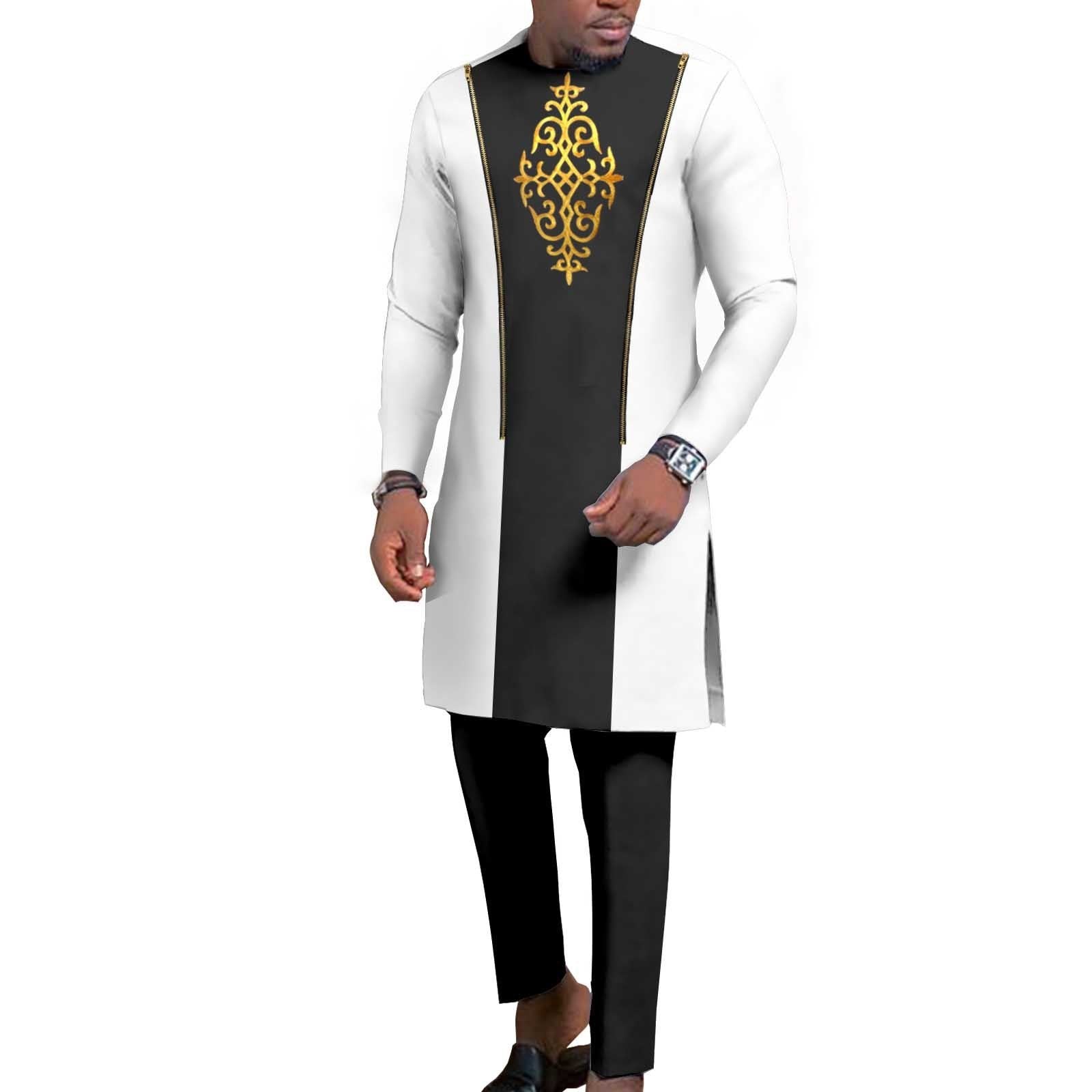 New Men’s Bronzing Cotton Two-piece Set - 11 Style / S