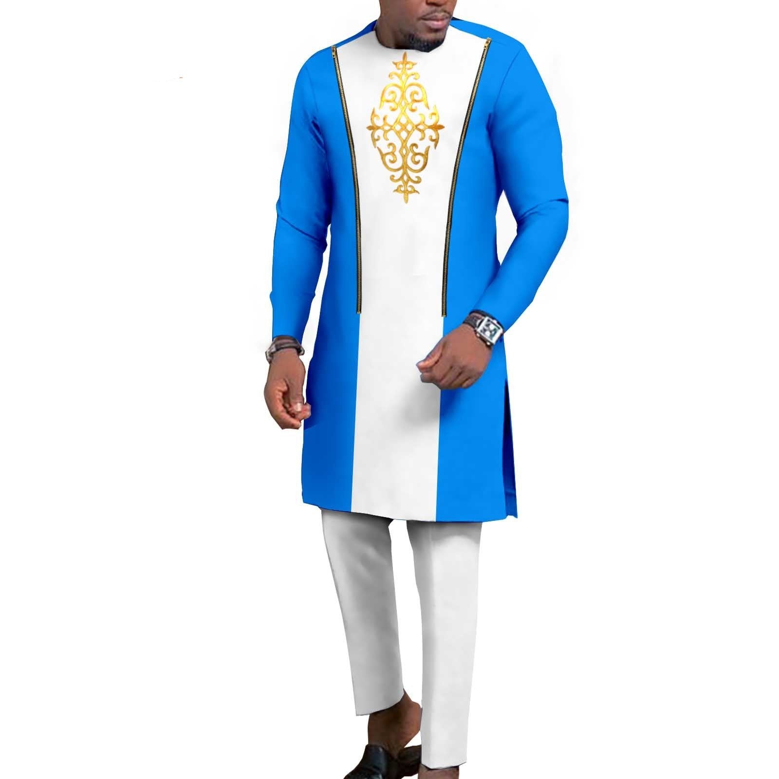New Men’s Bronzing Cotton Two-piece Set - 13 Style / S