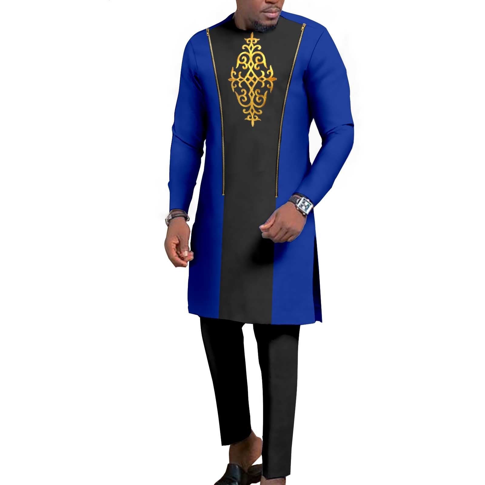 New Men’s Bronzing Cotton Two-piece Set - 2 Style / S