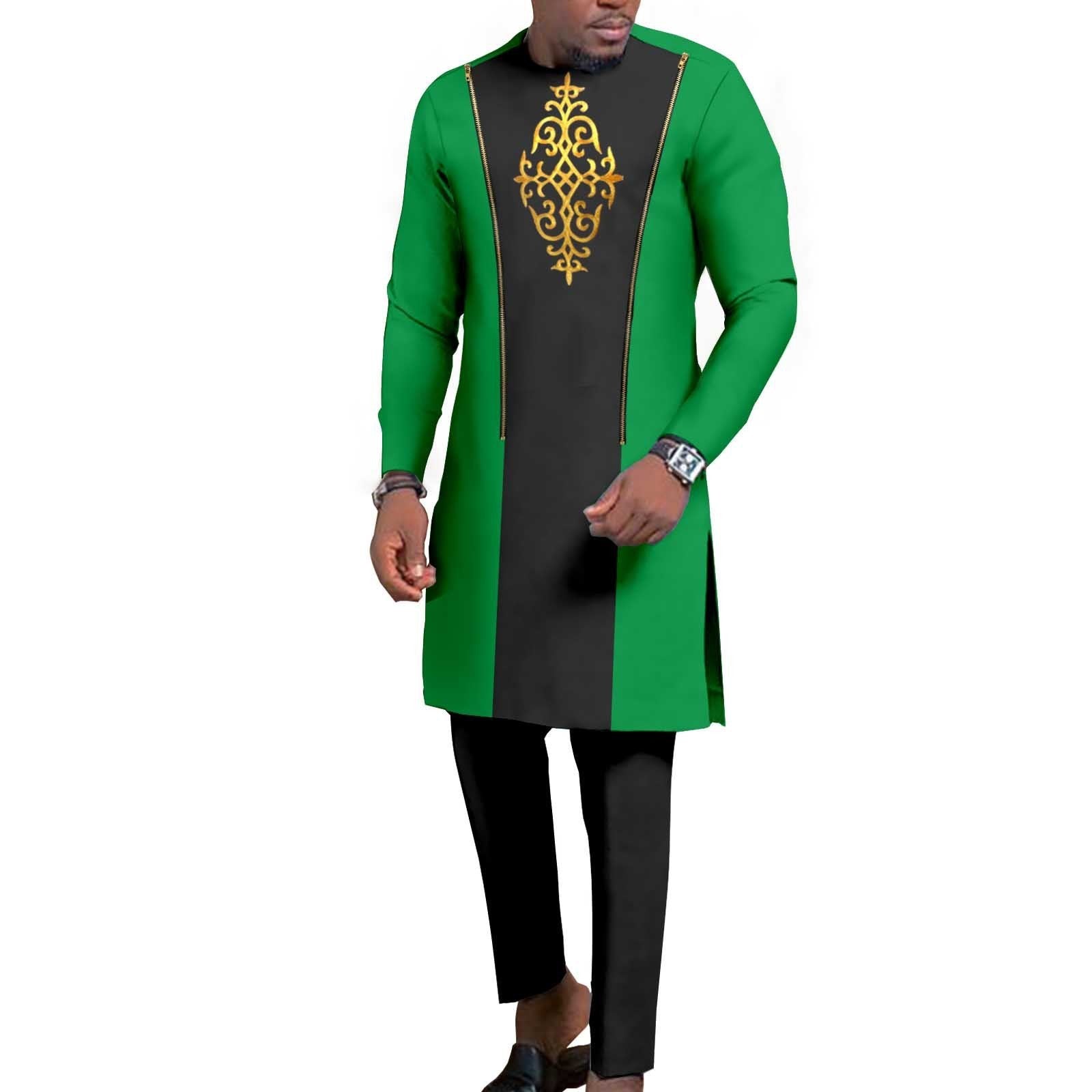 New Men’s Bronzing Cotton Two-piece Set