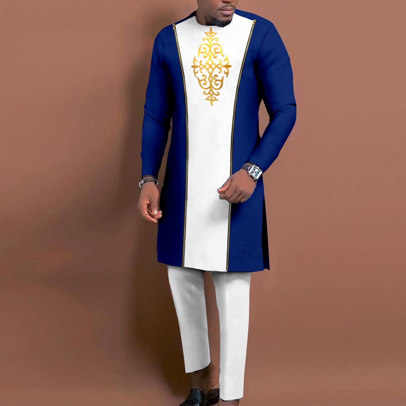 New Men’s Bronzing Cotton Two-piece Set