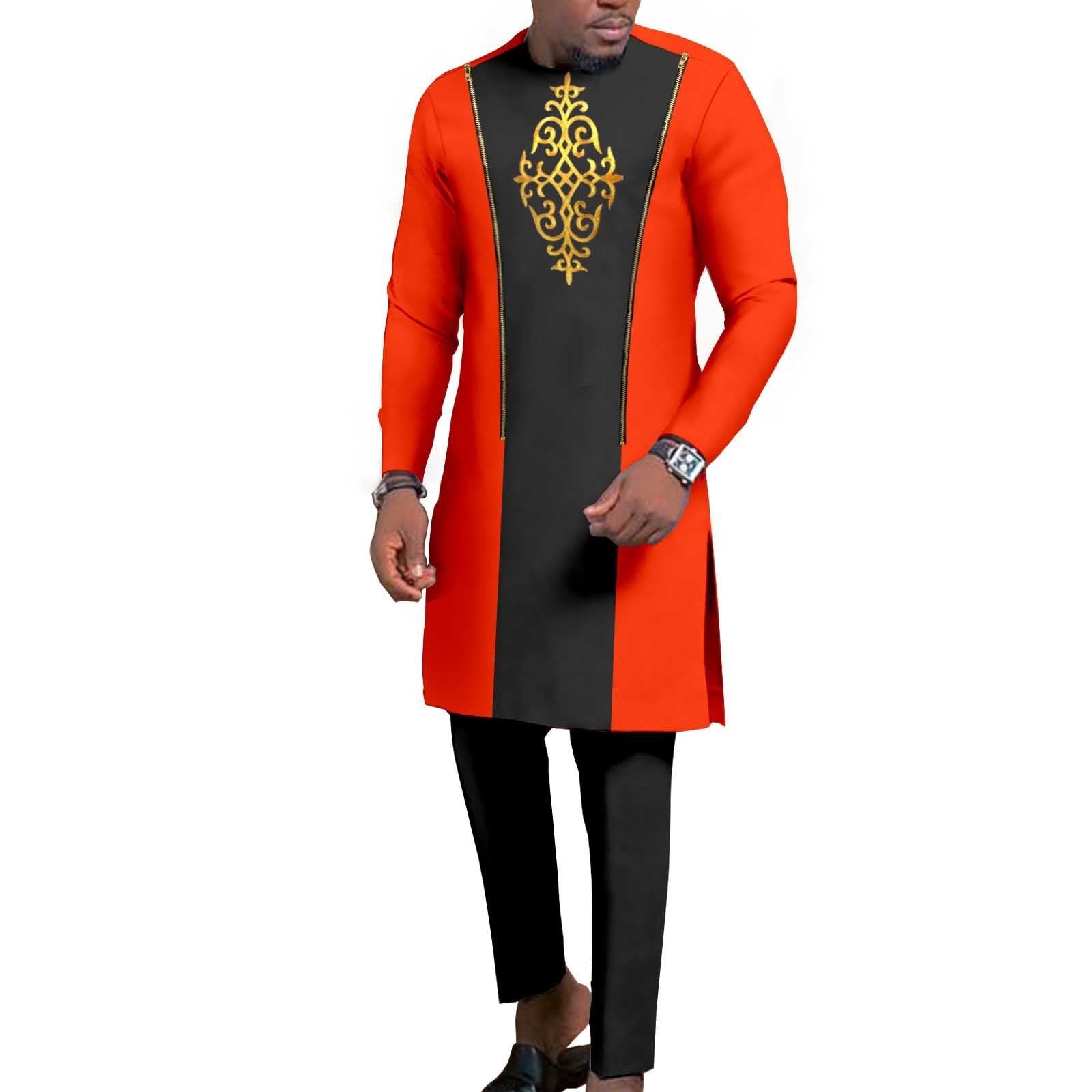 New Men’s Bronzing Cotton Two-piece Set - 6 Style / S