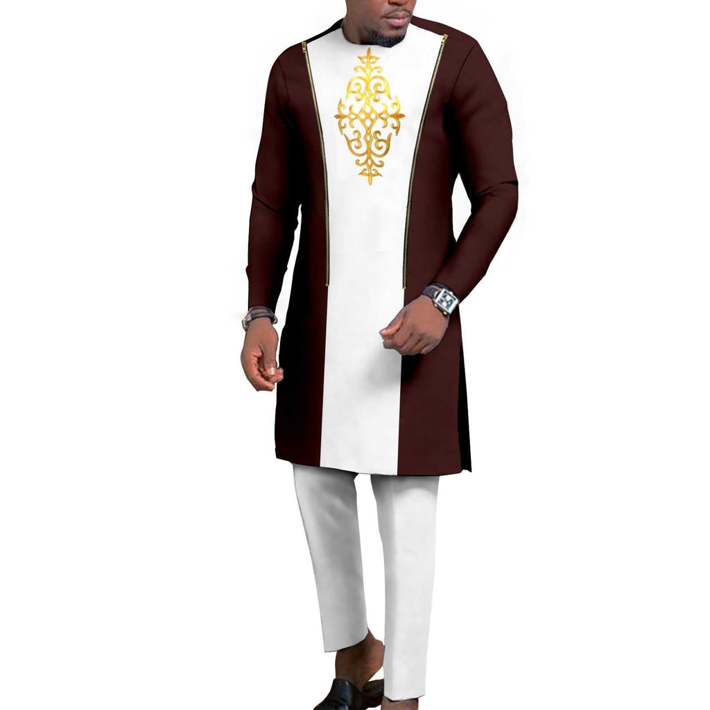 New Men’s Bronzing Cotton Two-piece Set - 7 Style / S