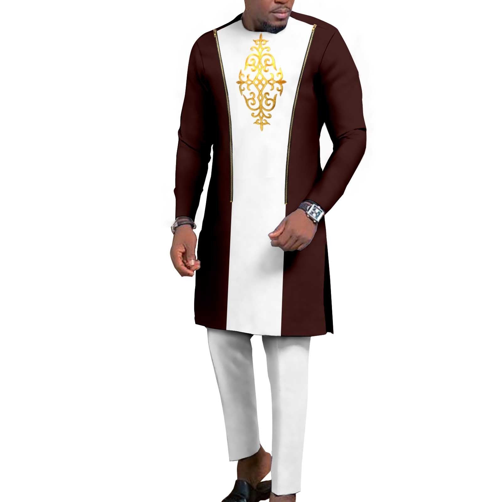 New Men’s Bronzing Cotton Two-piece Set - 7 Style / S