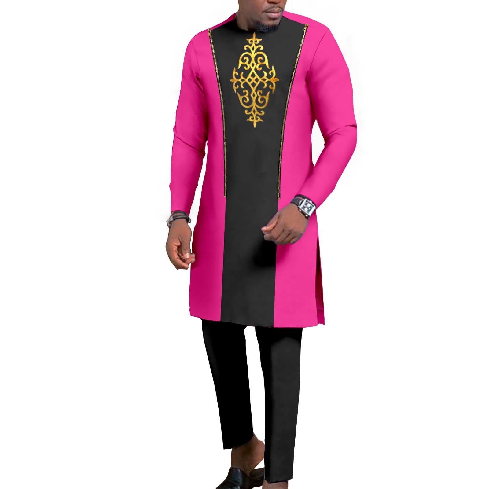 New Men’s Bronzing Cotton Two-piece Set - 8 Style / S