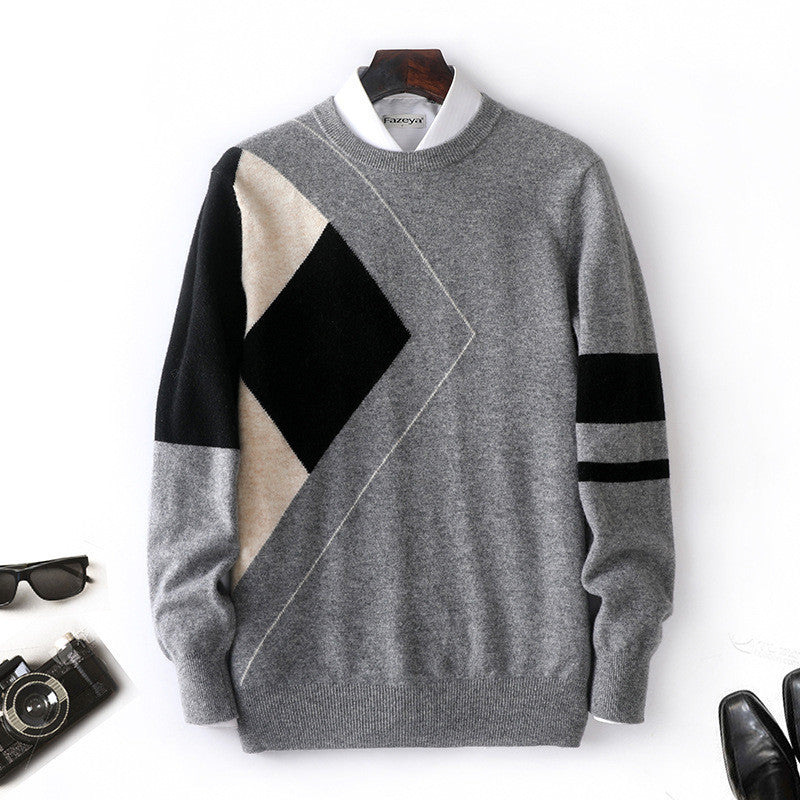 Men’s Cardigan Personalized Casual Top Thickened - Grey / S