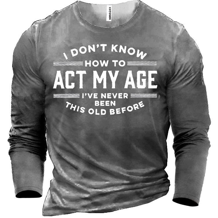 Men’s Casual Round Neck Long Sleeve Printing - CT01PL1410 / S