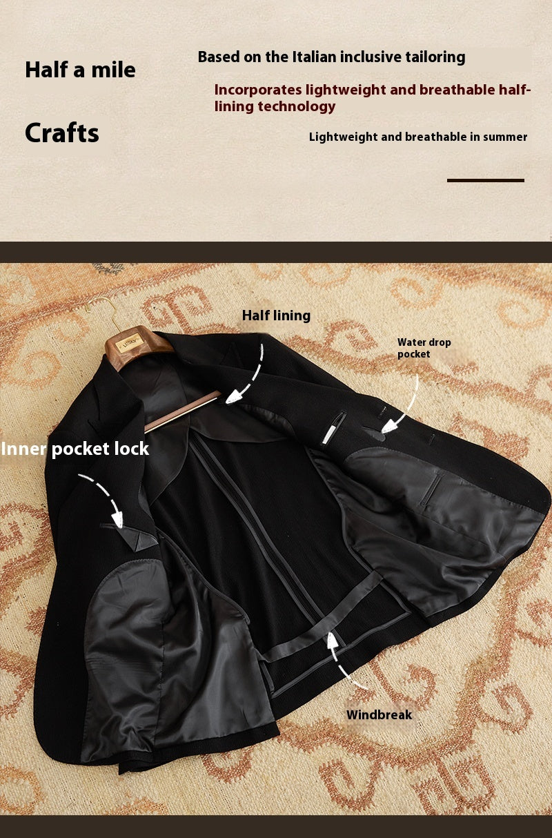 Men’s Casual Summer Thin Slim-fitting Suit Jacket