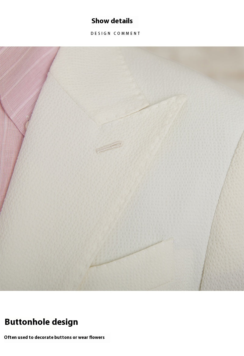 Men’s Casual Summer Thin Slim-fitting Suit Jacket