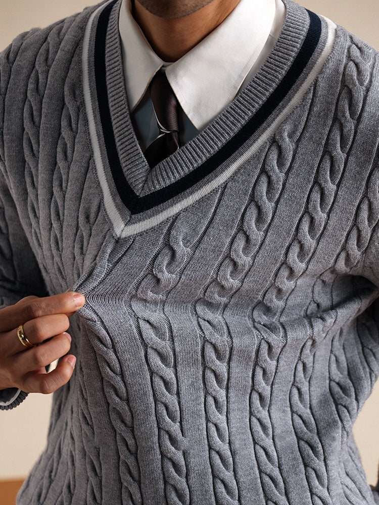 Men’s College Style Casual Base Ride Thermal Head Cover Knitwear
