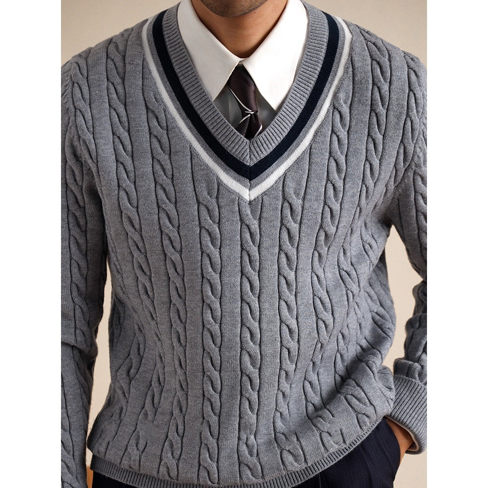 Men’s College Style Casual Base Ride Thermal Head Cover Knitwear
