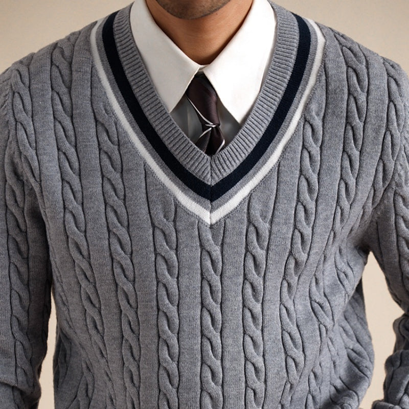 Men’s College Style Casual Base Ride Thermal Head Cover Knitwear