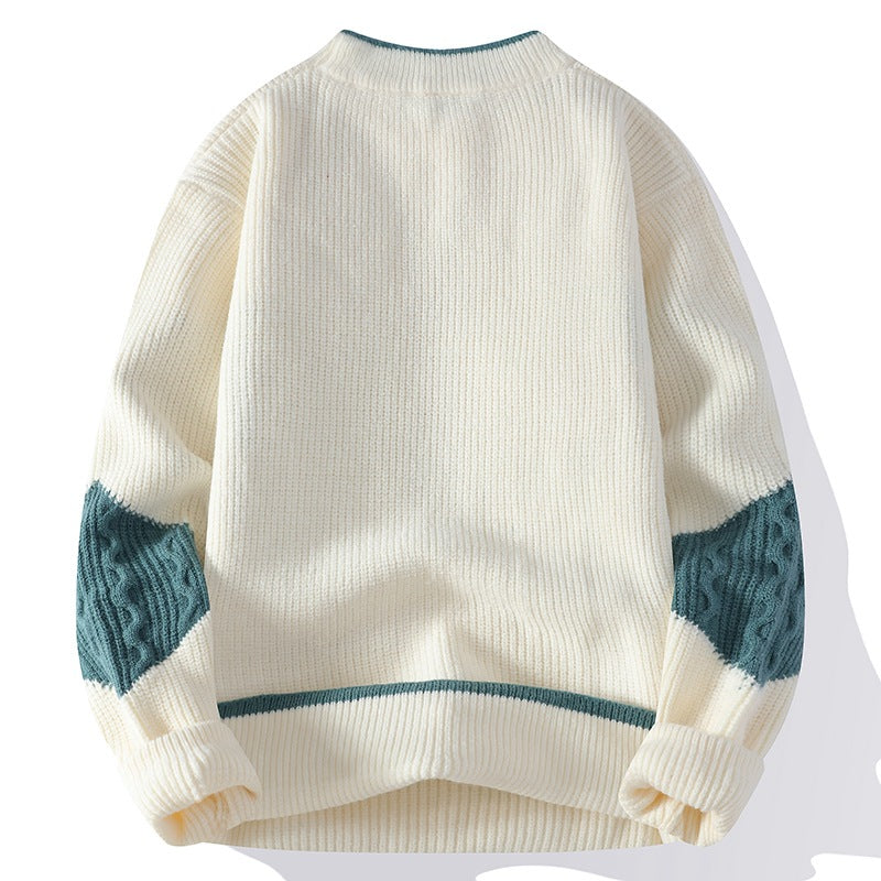 Men’s Fashion Colorblock Knitwear Winter