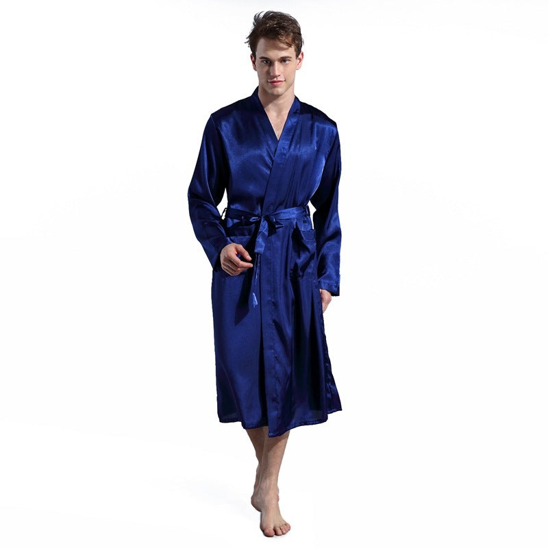 Men’s Fashion Solid Color Robe Thin