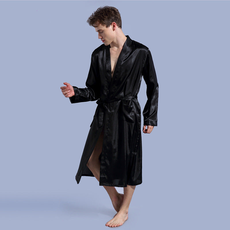Men’s Fashion Solid Color Robe Thin