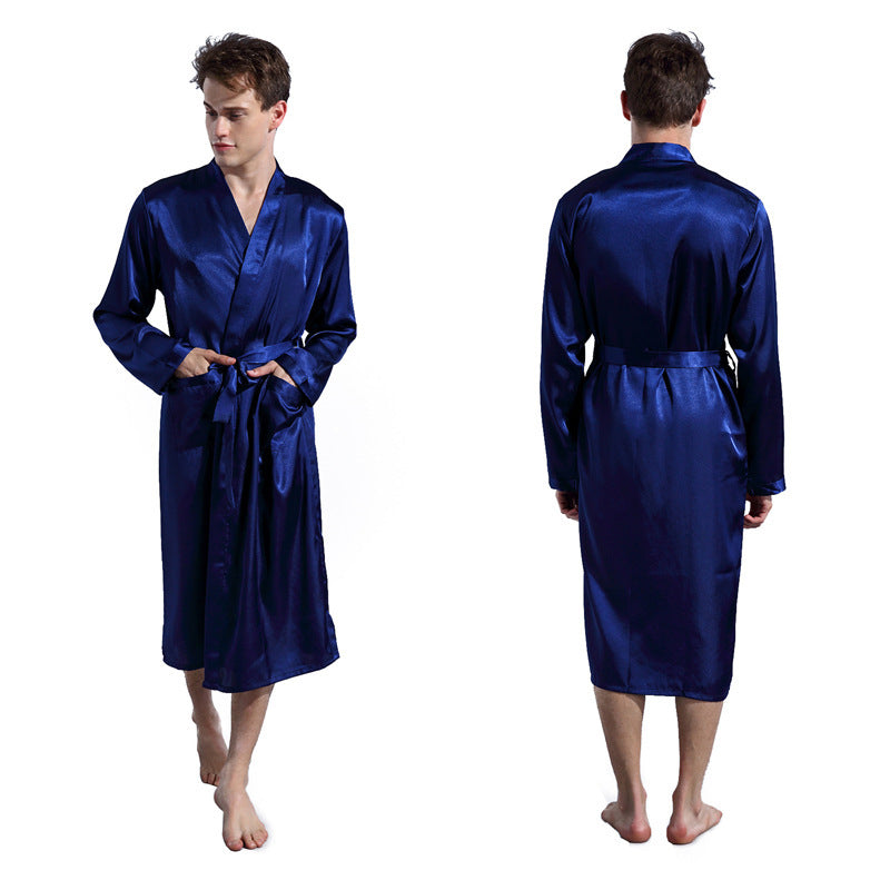 Men’s Fashion Solid Color Robe Thin