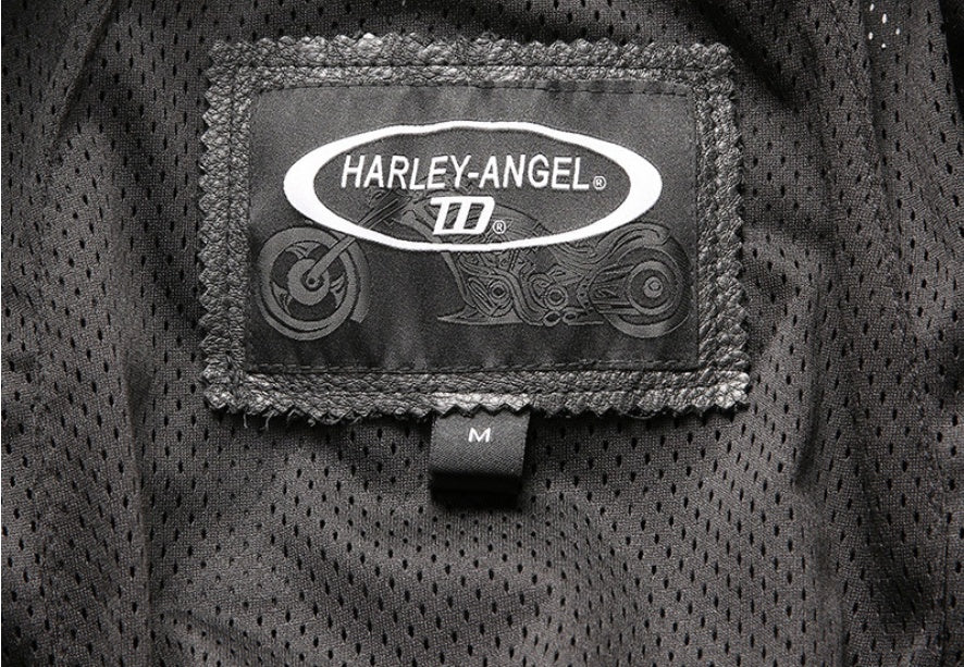 Men’s Genuine Leather Stand Collar Slim Motorcycle Suit