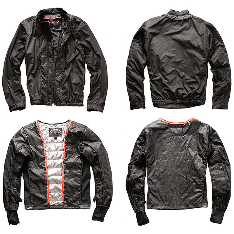 Men’s Genuine Leather Stand Collar Slim Motorcycle Suit