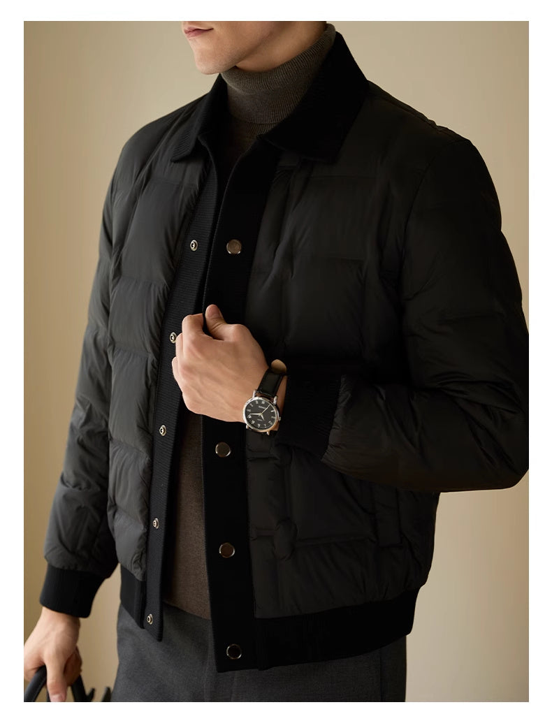 Men’s High-end Casual Patchwork Short Coat