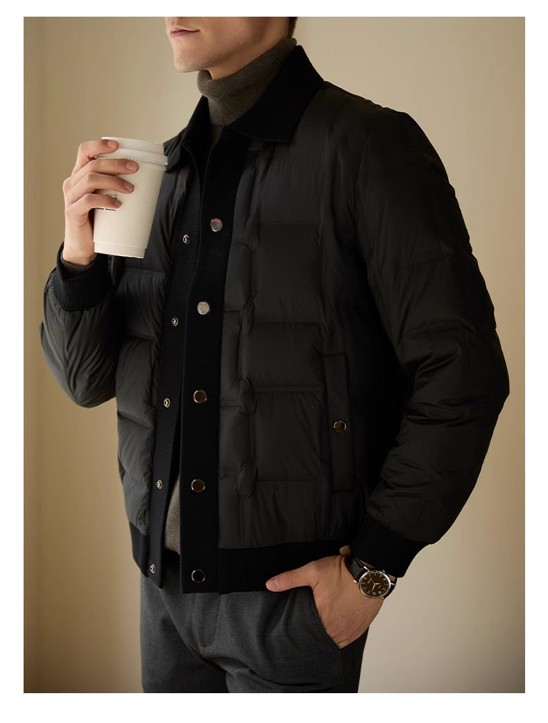 Men’s High-end Casual Patchwork Short Coat