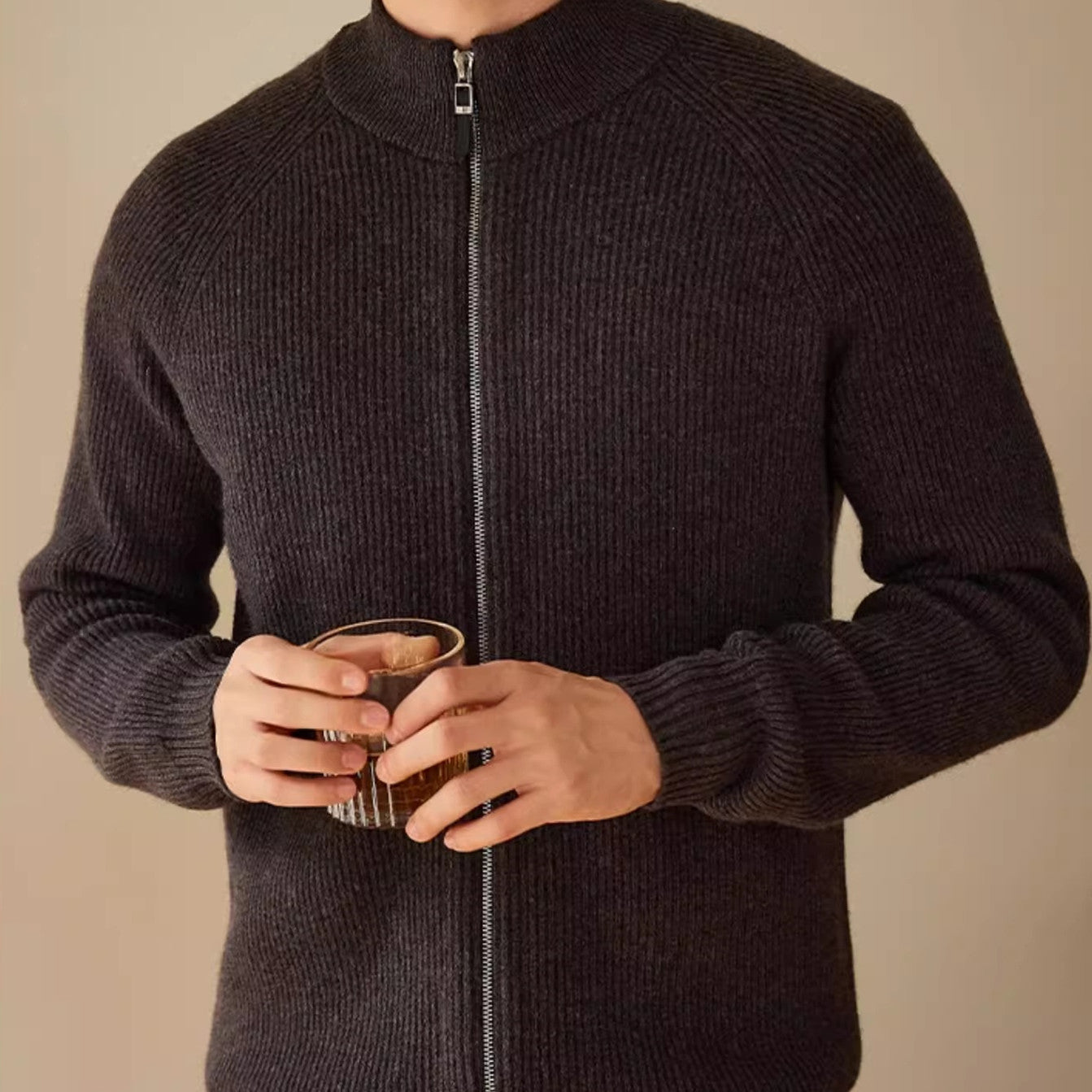 Men’s High-end Leisure Warm Sweater - Gray / 48